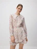 Spodenki damskie - Reserved - Szorty z falbankami - pastelowy róż - miniaturka - grafika 1