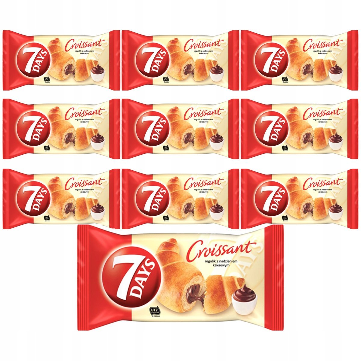 7 Days Max Croissant z nadzieniem kakaowym 110 g x 10 sztuk