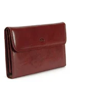 Portfele - Portfel duży naturalna skóra licowa brąz - miniaturka - grafika 1