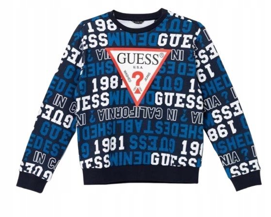GUESS BLUZA DZIECIĘCA Z NADRUKIEM I DŁUGIM RĘKAWEM 122 1GMA