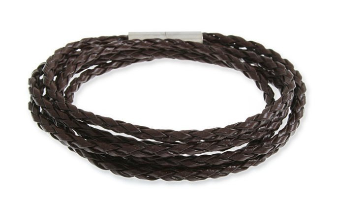 Bransoletka Męska Plecione Rzemyki Magnesy