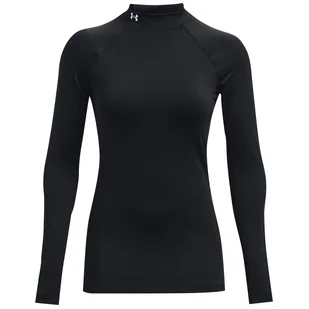 Koszulka damska Under Armour Authentics Mockneck Rozmiar: L / Kolor: czarny - Koszulki sportowe damskie - miniaturka - grafika 1