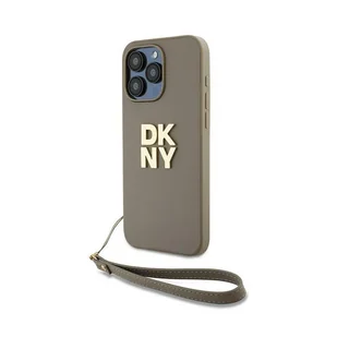 DKNY Wrist Strap Stock Logo - Etui iPhone 15 Pro (beżowy) - Etui i futerały do telefonów - miniaturka - grafika 1