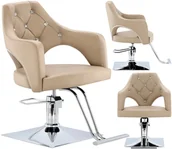 Fotele fryzjerskie - Fotel fryzjerski Leia hydrauliczny obrotowy podnóżek do salonu fryzjerskiego krzesło fryzjerskie - miniaturka - grafika 1