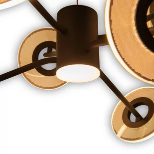 Żyrandol LED Discus, czarny, 6-punktowy - Lampy sufitowe - miniaturka - grafika 2