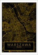 Plakaty - Galeria Plakatu, Plakat, Warszawa mapa złota, 21x29,7 cm - miniaturka - grafika 1