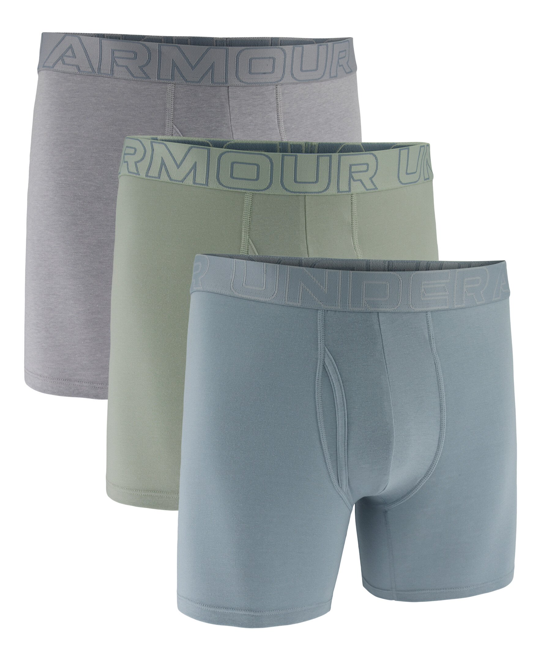 Bokserki męskie Under Armour Perf Cotton 6in 3Pack Blue XL