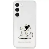 Etui i futerały do telefonów - Etui ochronne na telefon Karl Lagerfeld KLHCS23MCFNRC do Samsung Galaxy S23+ Plus S916 transparent hardcase Choupette Fun - miniaturka - grafika 1