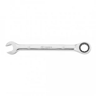 Top Tools Klucz płasko-oczkowy z grzechotką, 15 mm TOP-35D737 - Klucze i nasadki - miniaturka - grafika 1