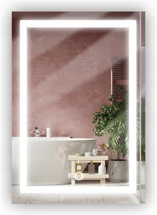 LUSTRO ŁAZIENKOWE LED 80x90 WŁĄCZNIK DOTYKOWY - Lustra - miniaturka - grafika 1