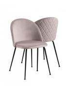 Krzesła - Krzesło do jadalni Louise, niebieskie, granatowe, różowe, tapicerowane - miniaturka - grafika 1