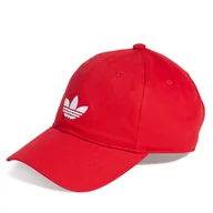 Czapki damskie - Czapka z daszkiem adidas adicolor Classic Trefoil JC6026 Czerwony - miniaturka - grafika 1