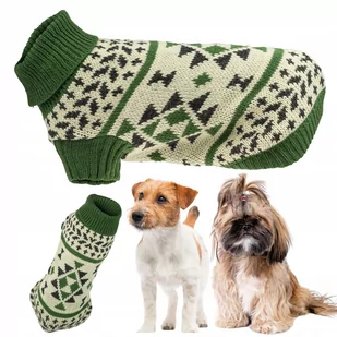 Sweterek dla psa ubranko na zimę ciepły rozciągliwy sweter z golfem M - Ubranka dla psów - miniaturka - grafika 1