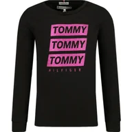 Bluzy dla dziewczynek - Tommy Hilfiger Bluzka | Regular Fit - miniaturka - grafika 1