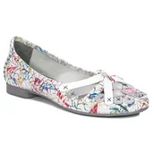 Baleriny - Baleriny Damskie Maciejka Skóra Białe-36 - miniaturka - grafika 1