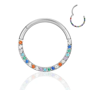 Kolczyk Kółko Clicker Helix Nostril Tragus 1,2/8 - Kolczyki - miniaturka - grafika 1