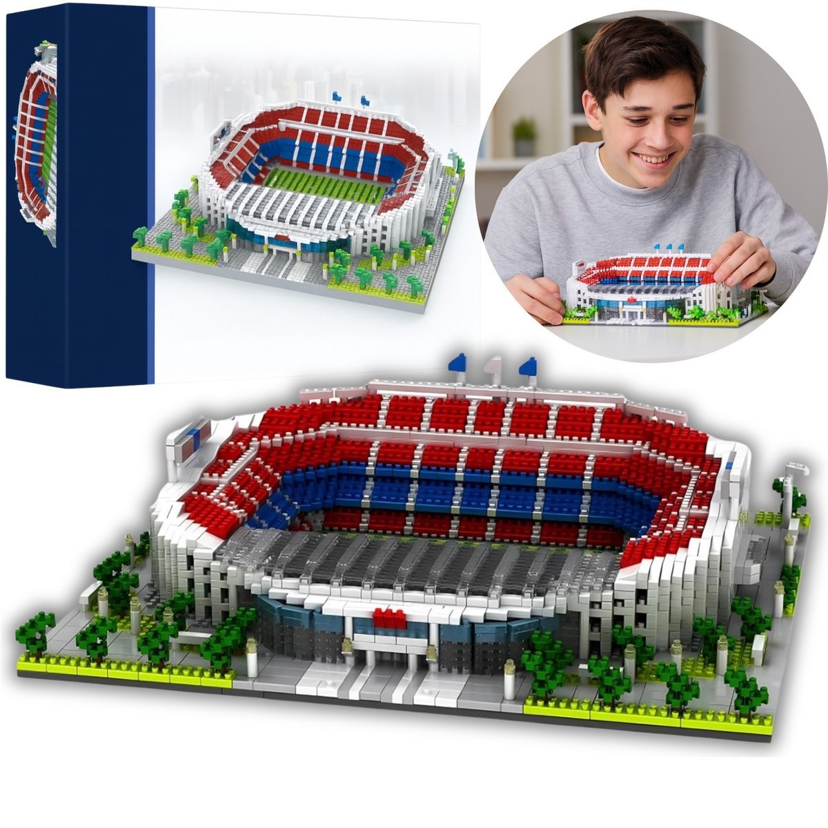 KLOCKI KONSTRUKCYJNE STADION PIŁKARSKI CAMP NOU FC BARCELONA 3500EL