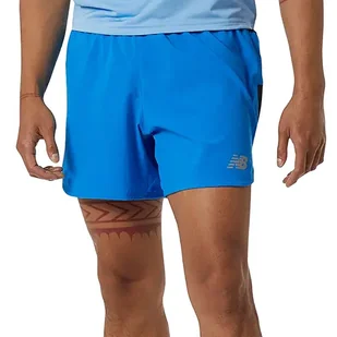 Spodenki New Balance MS21268SBU - niebieskie - Spodnie sportowe męskie - miniaturka - grafika 1