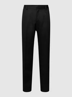 Spodnie męskie - Spodnie materiałowe o kroju slim fit w kant - grafika 1
