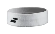 Czapki i chusty sportowe męskie - Opaska na głowę Babolat Logo Headband White - miniaturka - grafika 1