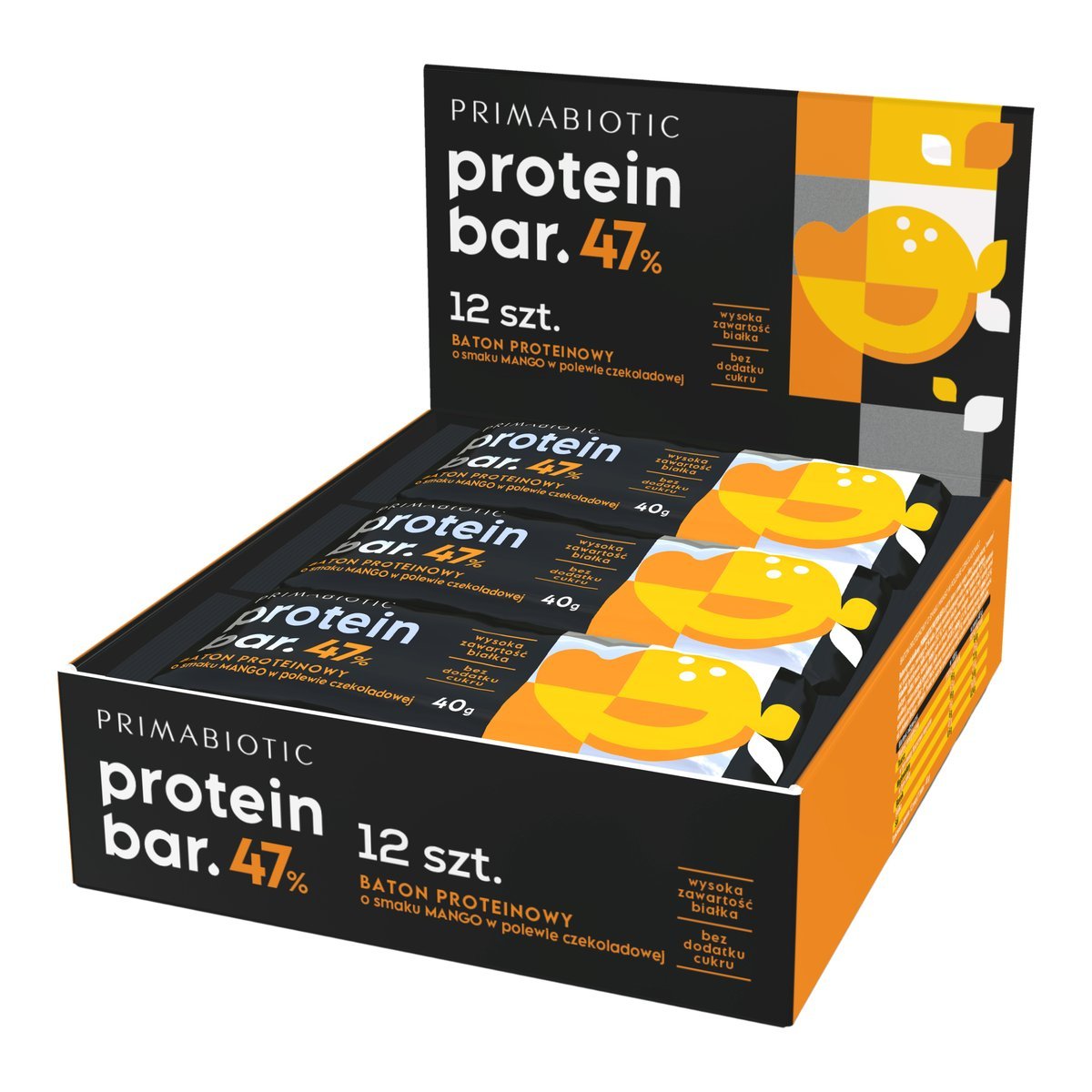 BATONY PROTEIN BAR PRIMABIOTIC MANGO DISPLAY 12 szt.