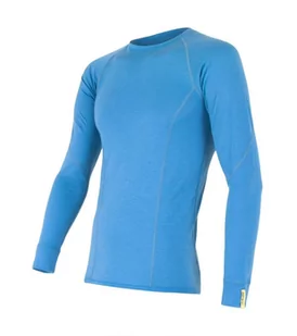 Sensor Termoaktywna bluzka męska MERINO ACTIVE TEE LS rozmiar S kolor niebieski - Bielizna sportowa męska - miniaturka - grafika 1