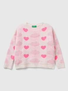 Benetton Sweter w kolorze jasnoróżowym - Bluzy i sweterki niemowlęce - miniaturka - grafika 1