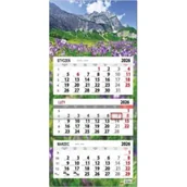 Kalendarze - Kalendarz 2026 trójdzielny płaska główka Krokusy - miniaturka - grafika 1