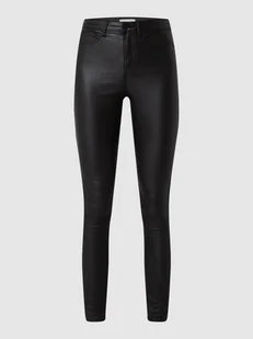 Jeansy o kroju skinny fit z naszywką z logo - Spodnie damskie - miniaturka - grafika 1