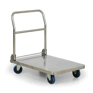 Wózki magazynowe - B2B Partner Składany wózek platformowy ze stali nierdzewnej, 900x60 mm, nośność 400 kg KR1018-400 - miniaturka - grafika 1