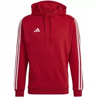 Bluzy męskie - Bluza męska adidas Tiro 23 League Sweat Hoodie czerwono-biała HS3600 M - miniaturka - grafika 1