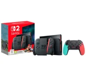 Konsole Nintendo - Nintendo Switch 2 Joy-Con Czarny + Mario Kart World + Pad Trust GXT 1246B MUTA - miniaturka - grafika 1