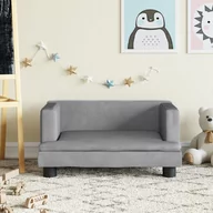 Meble do sypialni - vidaXL Sofa dla dzieci, jasnoszara, 60x40x30 cm, aksamit - miniaturka - grafika 1