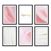 Ramki na zdjęcia - Zestaw Ramek Drewnianych- Galeria Ramek Na 6 Zdjęć - miniaturka - grafika 1