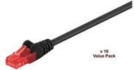 Kable miedziane - Microconnect V-UTP610SVP kabel sieciowy Czarny 10 m Cat6 U/UTP (UTP) V-UTP610SVP - miniaturka - grafika 1