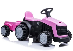 LEAN CARS Traktor z Przyczepą na Akumulator TR1908T Różowy 4184 - Pojazdy elektryczne dla dzieci - miniaturka - grafika 1