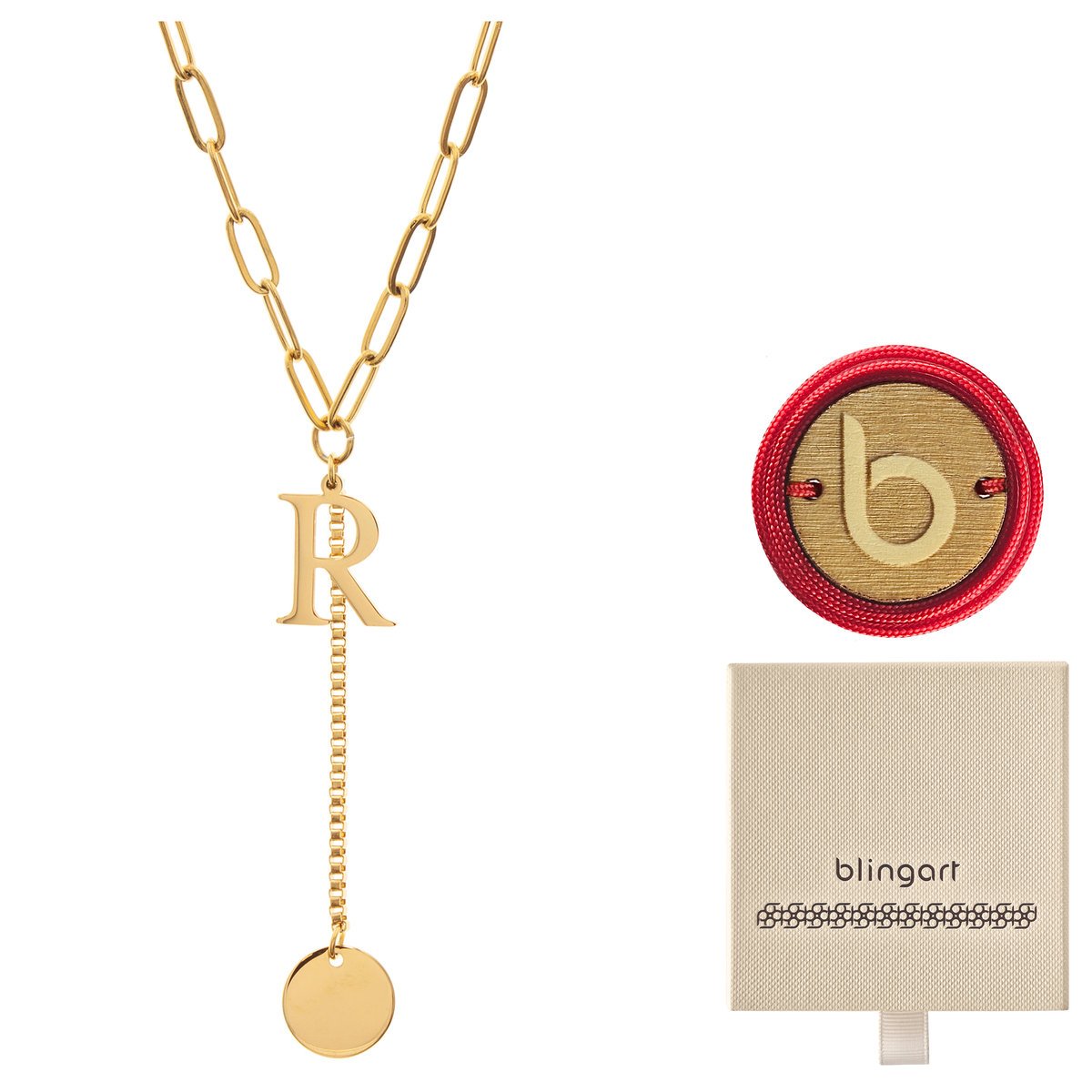 Naszyjnik Celebrytka Łańcuszek Literka R
