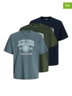 Koszulki męskie - Jack & Jones Koszulki (3 szt.) w różnych kolorach - miniaturka - grafika 1