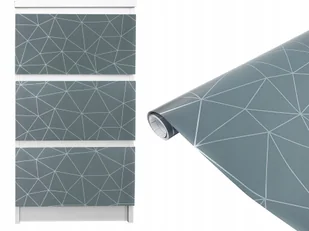 Okleina Meblowa Dekoracyjna Tapeta Klejowa Wzór Geometryczny 67x200cm Diy - Okleiny - miniaturka - grafika 1
