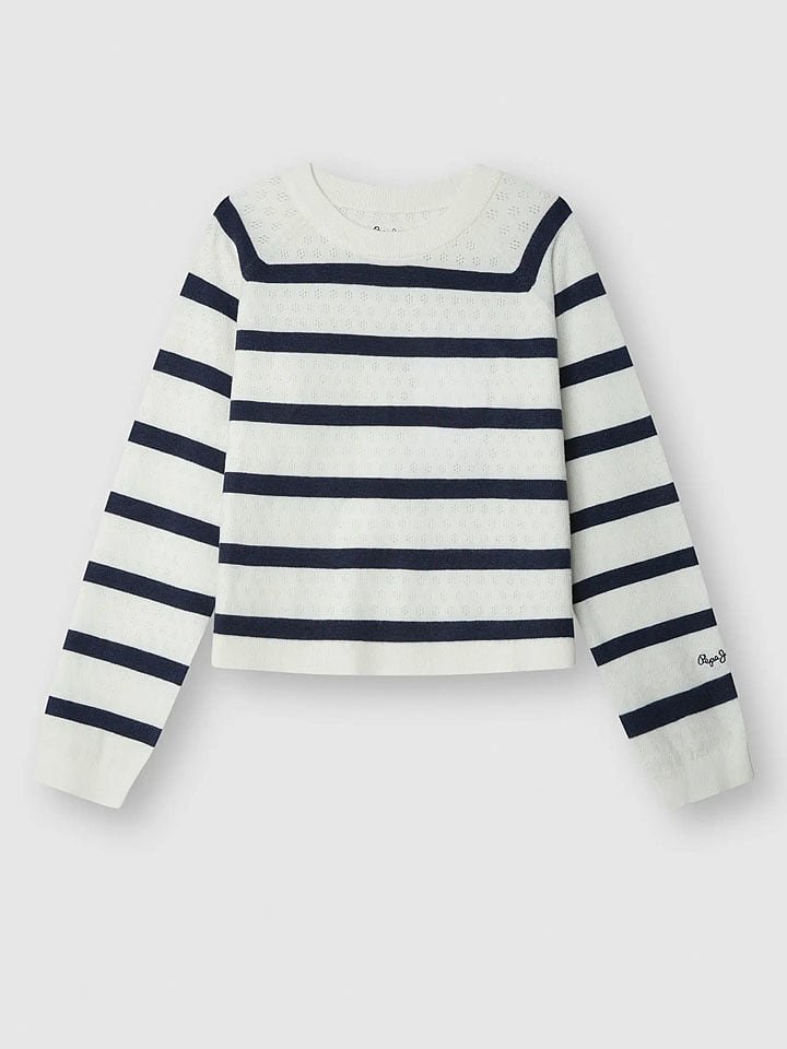 Pepe Jeans Sweter w kolorze biało-granatowym
