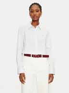 Koszule damskie - Tommy Hilfiger Koszula WW0WW44084 Błękitny Regular Fit - miniaturka - grafika 1