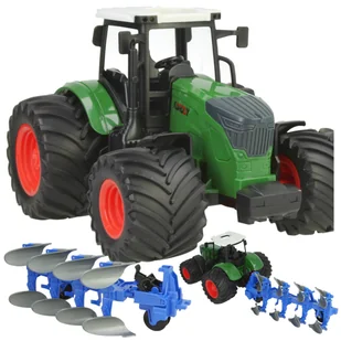 Traktor ciagnik rolniczy z pługiem 1:24 zabawka dla dziecka Z1008 - Samochody i pojazdy dla dzieci - miniaturka - grafika 1