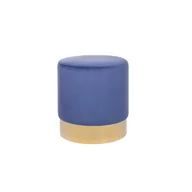 Pufy i podnóżki - Beliani Puf welurowy  39 cm niebieski SOPHIA - miniaturka - grafika 1