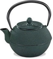 Dzbanki filtrujące - Dzbanek z zaparzaczem do herbaty Kuchenprofi Yasmin, żeliwo, 0,8 l, zielony - miniaturka - grafika 1
