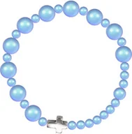 Biżuteria religijna - Bransoletka na gumce RÓŻANIEC z pereł wysokiej jakości - miniaturka - grafika 1