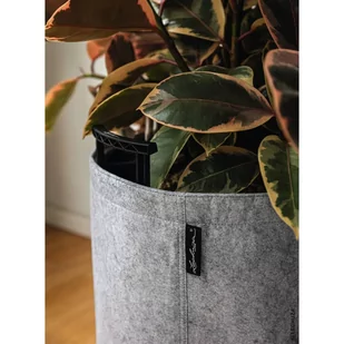 Lechuza Doniczka TRENDCOVER 32 Felt, all-in-one, jasnoszara - Donice - miniaturka - grafika 1
