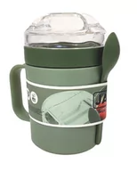 Lunch boxy - Lunchbox. Kubek z łyżeczką. 400 ml. Zielony - miniaturka - grafika 1