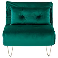 Sofy i kanapy - Sofa welurowa rozkładana ciemnozielona VESTFOLD - miniaturka - grafika 1