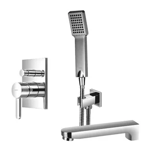 Omnires DARLING bateria wannowa podtynkowa kompletna BWPK CR CHROM - Baterie podtynkowe - miniaturka - grafika 1