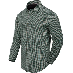 Koszula Helikon Covert Concealed Carry Shirt LS - Savage Green Checkered - Koszule męskie - miniaturka - grafika 1